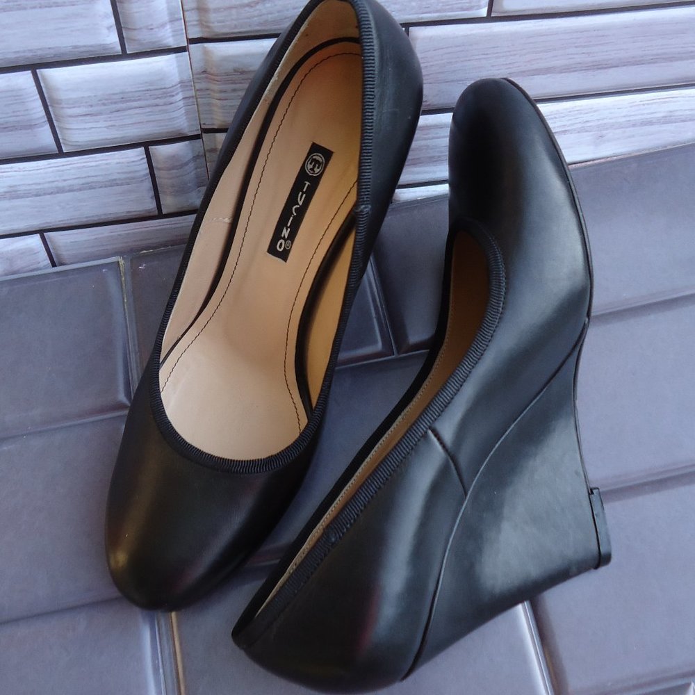 SIZE EU 37. TUCINO SUOLA leather wedge shoes.